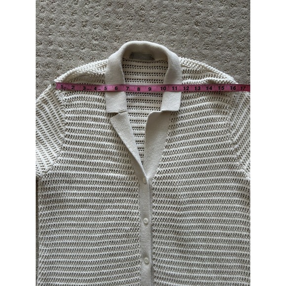 Everlane The Crochet Knit Polo Top Size L Boho CottageCore Indie Festival - Picture 9 of 11